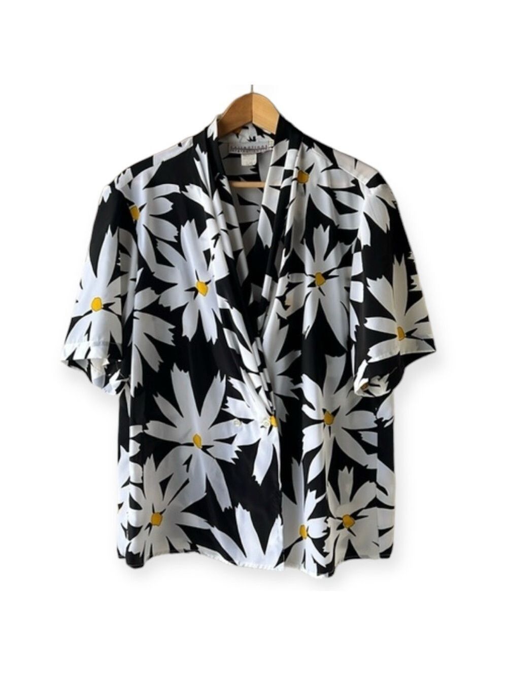 Collections Internationale Black and White Floral Light Jacket Size 16